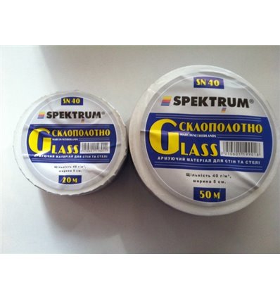 Лента для швов гипсокартона из стеклохолста пл.40г/м2 50мм, 20 м