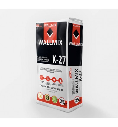 Wallmix K-27 клей для плитки высокоэластичный, 25кг