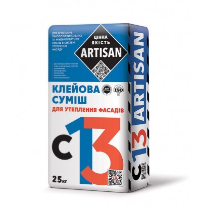 Артисан С-13 клей для приклеивания МВ и ППС, 25 кг