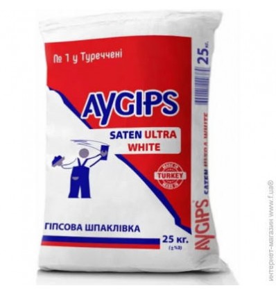 Шпаклевка гипсовая Aygips Saten Ultra White, 25 кг