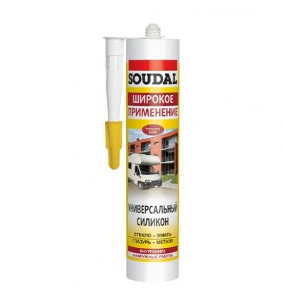 Buddvir Силіконовий універсальний герметик Соудал (Soudal) чорний, 300 мл