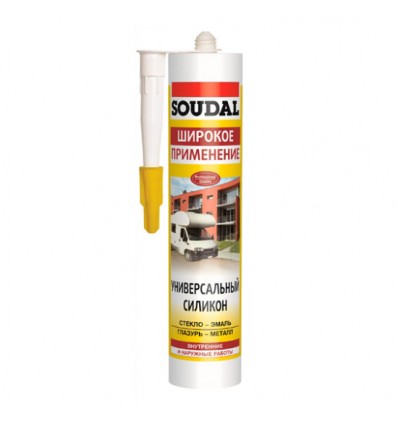 Buddvir Силіконовий універсальний герметик Соудал (Soudal) чорний, 300 мл