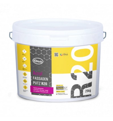 Эльф Acryl-Fassadenputz R20 акриловая декоративная штукатурка “короед” зерно 2мм, 25 кг