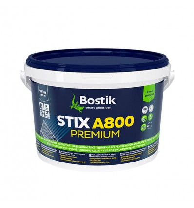Універсальний акриловий клей Bostik STIX A800 PREMIUM для LVT, ПВХ та каучуку, 18 кг